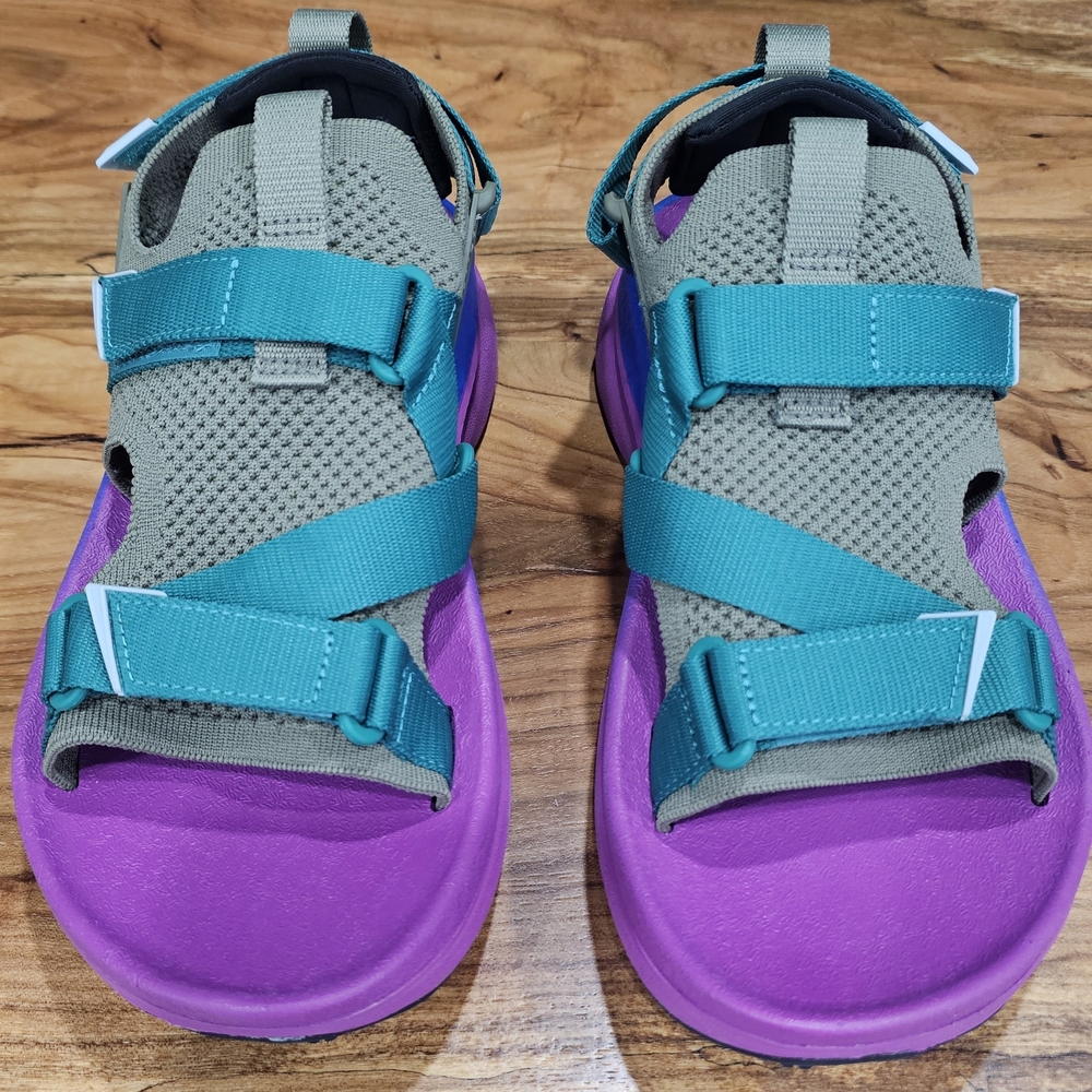 Teva Multicolor Platform Sport Sandals - Teal, Olive, Purple, Pink - Picture 2 of 8
